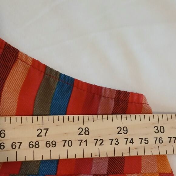 Torrid Plus 5X Rainbow Women Striped Sleeveless V-Neck Blouse Tunic Top Summer - Picture 12 of 12